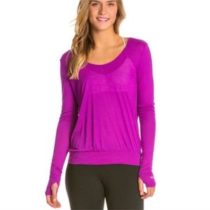 ALO Yoga | Cut-Out Long Sleeve Shirt | Size Large | Purple